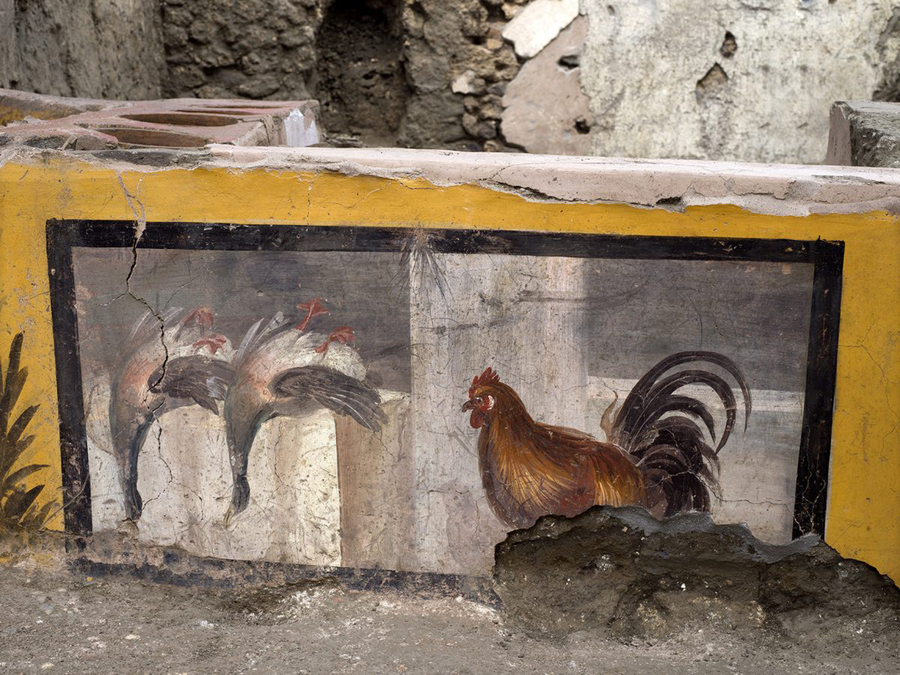 античная закусочная в Помпеях, фрески