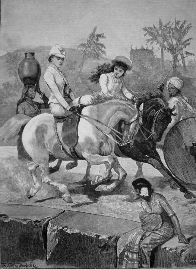 Утренняя конная прогулка двух англичанок в Индии
