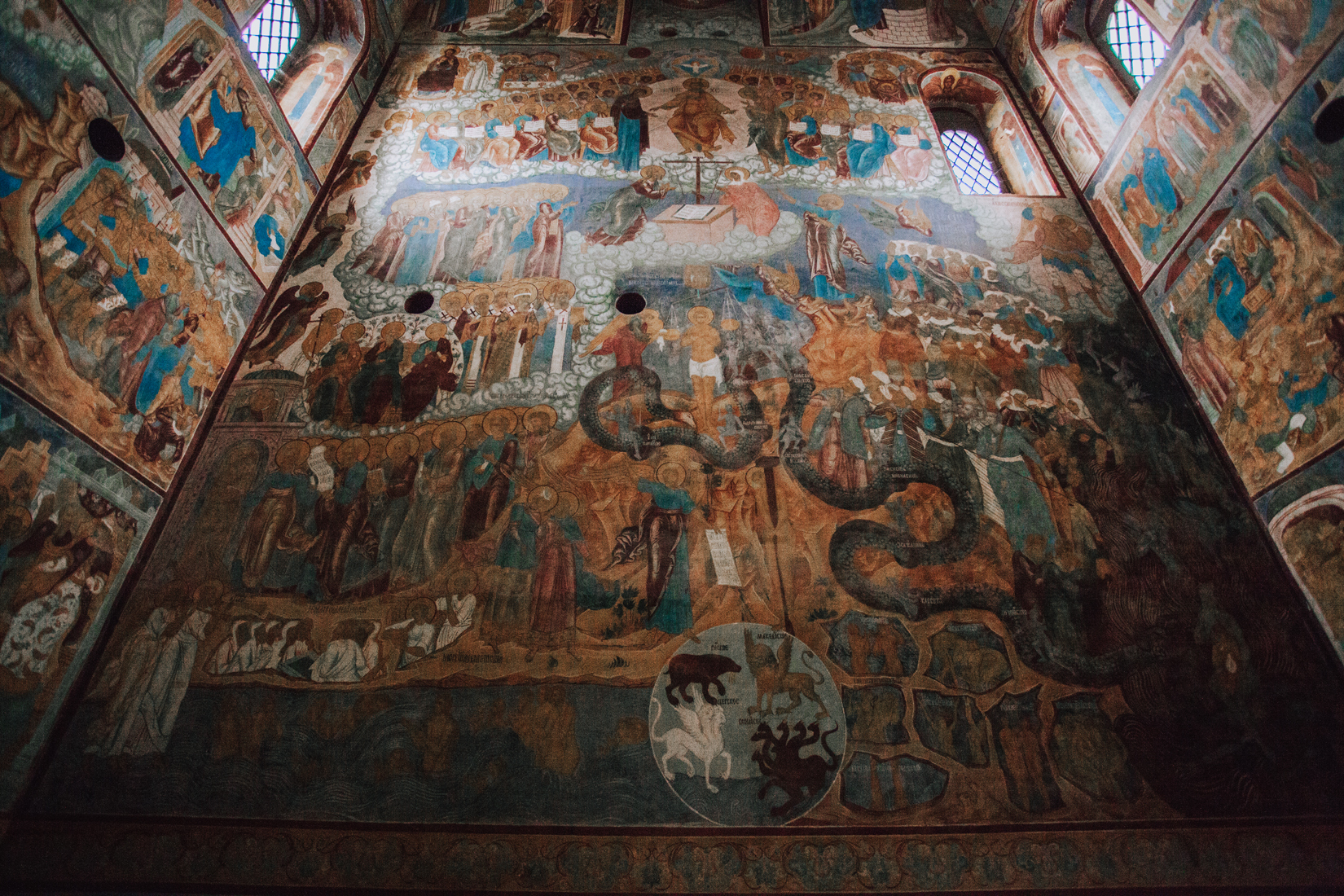 Церковь Спаса на Сенях, роспись «Страшный суд» 